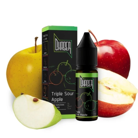 Сольова рідина Chaser Black Triple Sour Apple (Потрійне Кисле Яблуко) 15 мл