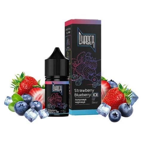 Солевая жидкость Chaser Black Strawberry Blueberry Ice (Клубника Черника Лёд) 30 мл