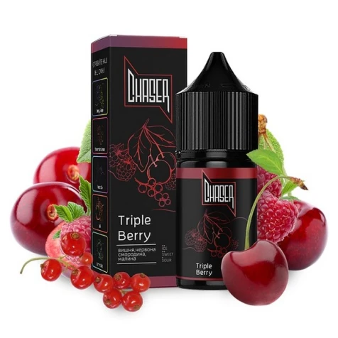 Сольова рідина Chaser Black Triple Berry (Потрійна Ягода) 30 мл
