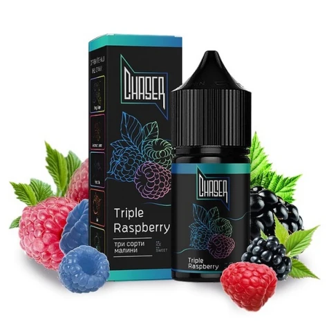 Солевая жидкость Chaser Black Triple Raspberry (Тройная Малина) 30 мл