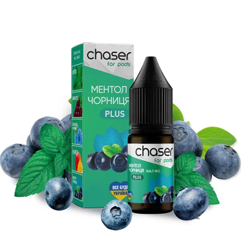 Сольова рідина Chaser For Pods Balance Blueberry Menthol (Чорниця Ментол) 10 мл