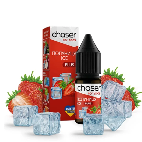 Сольова рідина Chaser For Pods Strawberry Ice PLUS (Полуниця Лід) 10 мл