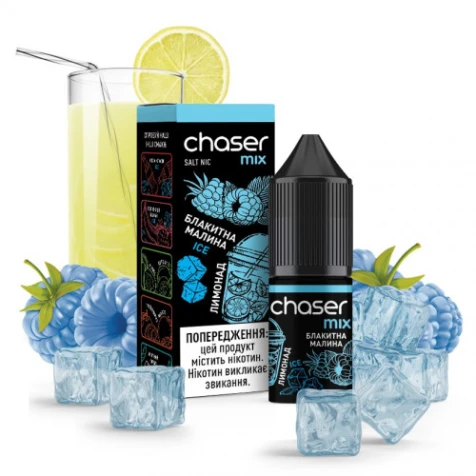 Сольова рідина Chaser Mix Blue Raspberry Lemonade Ice (Блакитний Лимонад Лід) 10 мл