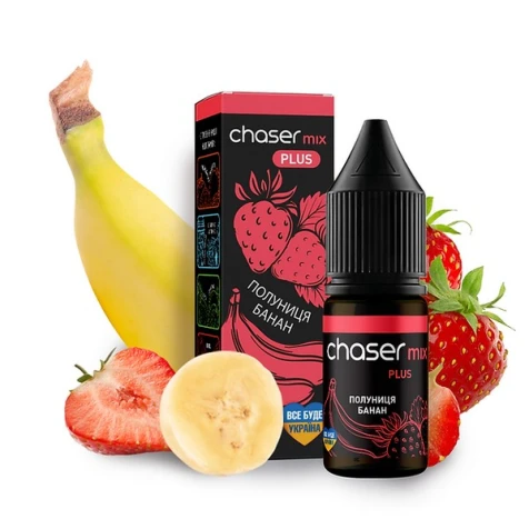 Сольова рідина Chaser Mix Strawberry Banana PLUS (Полуниця Банан) 10 мл