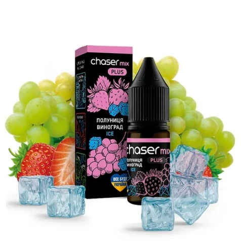 Сольова рідина Chaser Mix Strawberry Grape Ice PLUS (Полуниця Виноград Лід) 10 мл