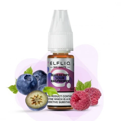Солевая жидкость Elf Liq Nic Blueberry Sour Raspberry (Черника Кислая Малина) 10 мл