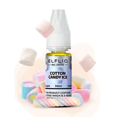 Солевая жидкость Elf Liq Nic Cotton Candy Ice (Сахарная Вата Лёд) 10 мл