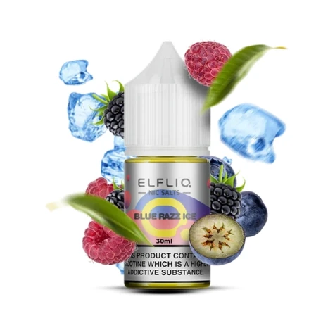 Солевая жидкость Elf Liq Nic Blue Razz Ice (Блю Раз Лёд) 30 мл