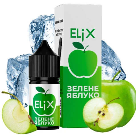 Сольова рідина Elix Lub Green Apple Ice (Зелене Яблуко Лід) 30 мл
