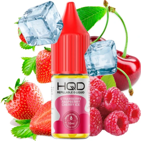 Сольова рідина HQD Strawberry Raspberry Cherry Ice (Полуниця Малина Вишня Лід) 10 мл