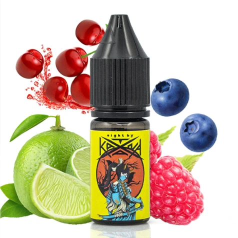 Сольова рідина Eight By Katana Cherry Blue Raspberry Lime (Вишня Блю Малина Лайм) 10 мл