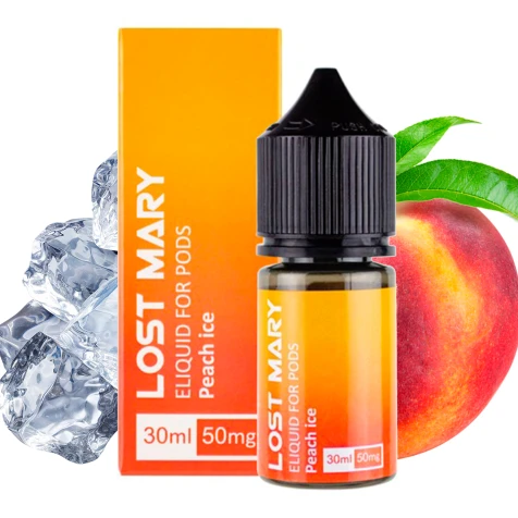 Солевая жидкость Lost Mary Peach Ice (Персик Лёд) 30 мл