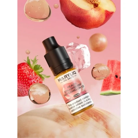 Солевая жидкость Maryliq Peach Strawberry Watermelon Ice (Персик Клубника Арбуз Лёд) 10 мл