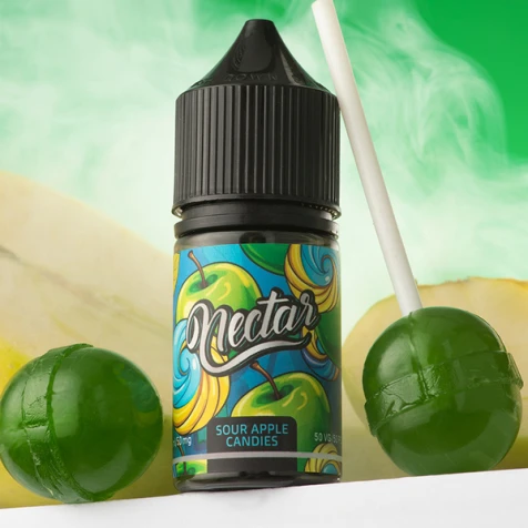 Солевая жидкость Nectar Sour Apple Candies (Кислое Яблоко Кендис) 15 мл