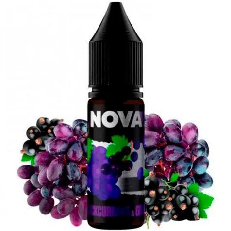 Сольова рідина Nova Blackcurrant Grape (Чорна Смородина Виноград) 15 мл