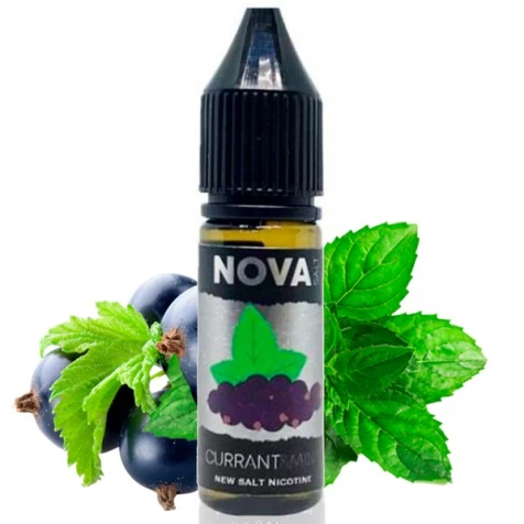 Сольова рідина Nova Currant Mint (Чорна Смородина М'ята) 15 мл