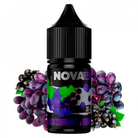 Сольова рідина Nova Blackcurrant Grape (Чорна Смородина Виноград) 30 мл
