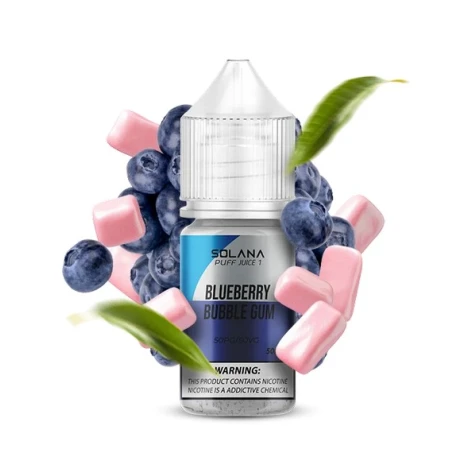 Сольова рідина Solana 1 Blueberry Bubble Gum (Чорниця Бабл Гам) 30 мл