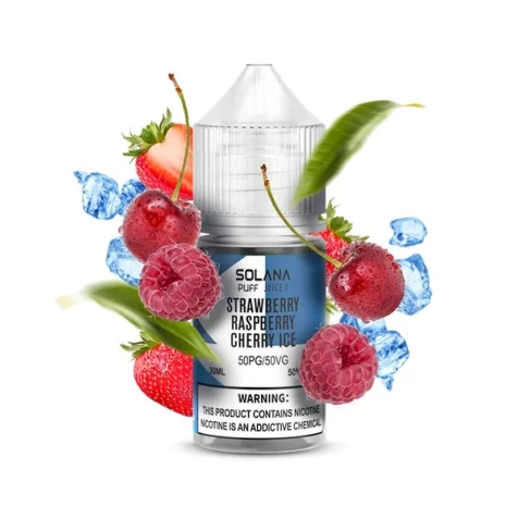 Сольова рідина Solana 1 Strawberry Raspberry Cherry Ice (Полуниця Малина Вишня Лід) 30 мл