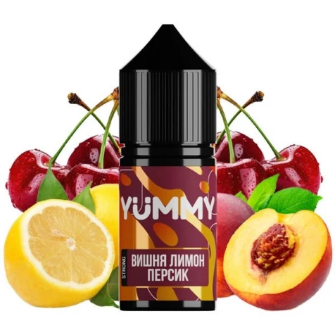 Солевая жидкость Yummy Cherry Lemon Peach (Вишня Лимон Персик) 30 мл